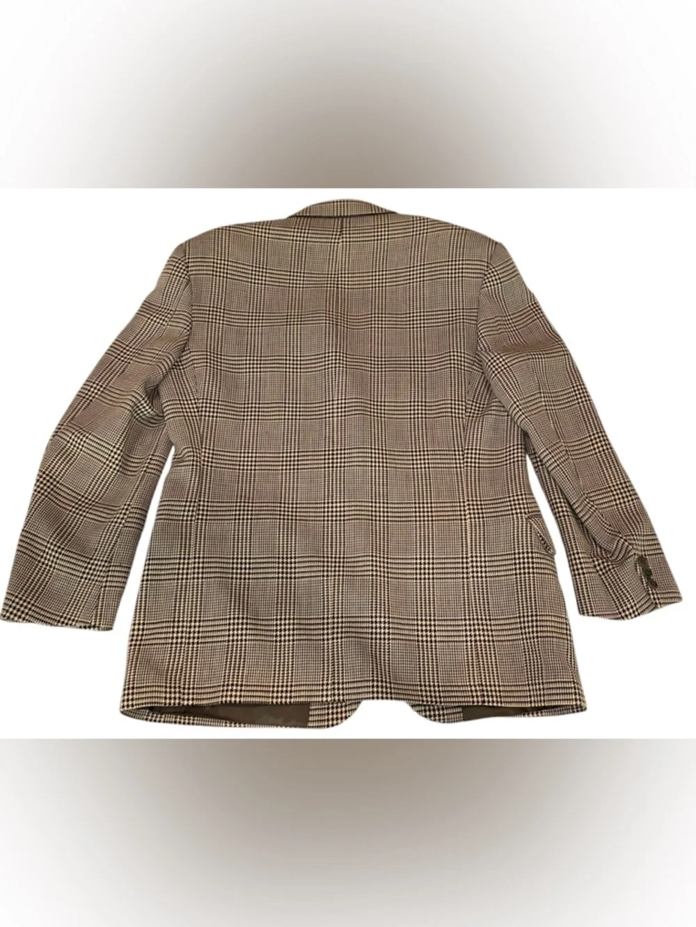 Vintage 80’s Houndstooth Blazer Men’s Made in Canada Wool Sport Coat 42R